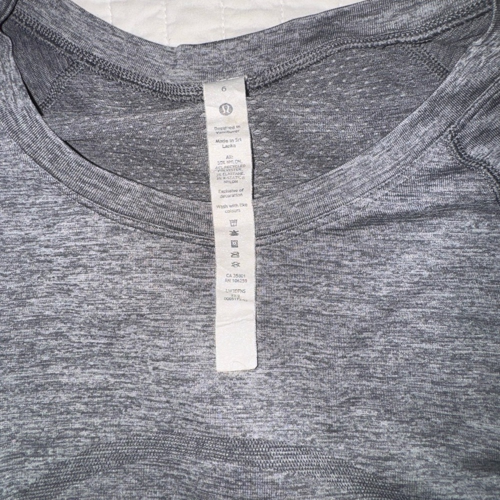 Lululemon Gray Athletic Top